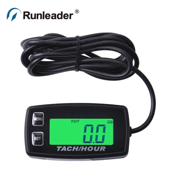 

Resettable Inductive LCD Tacho Hour Meter counter for engine motocross motorcycle jet ski jet boat outboard generator chainsaw
