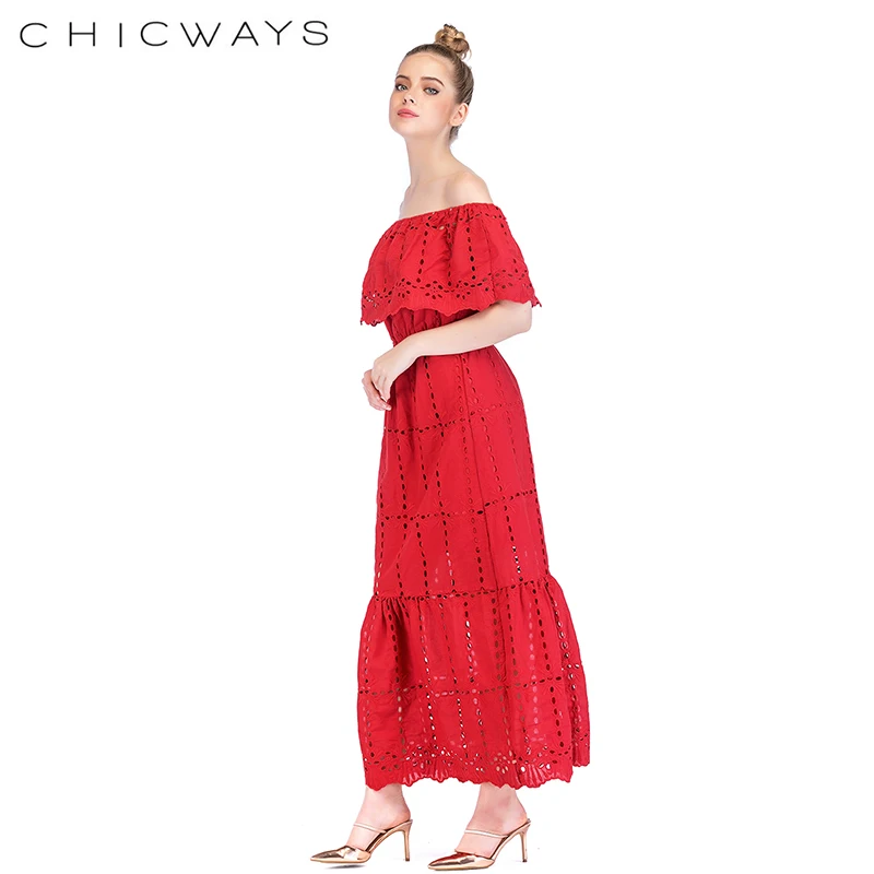 Chicways сексуальное повседневное пляжное осеннее платье с вырезом лодочкой и