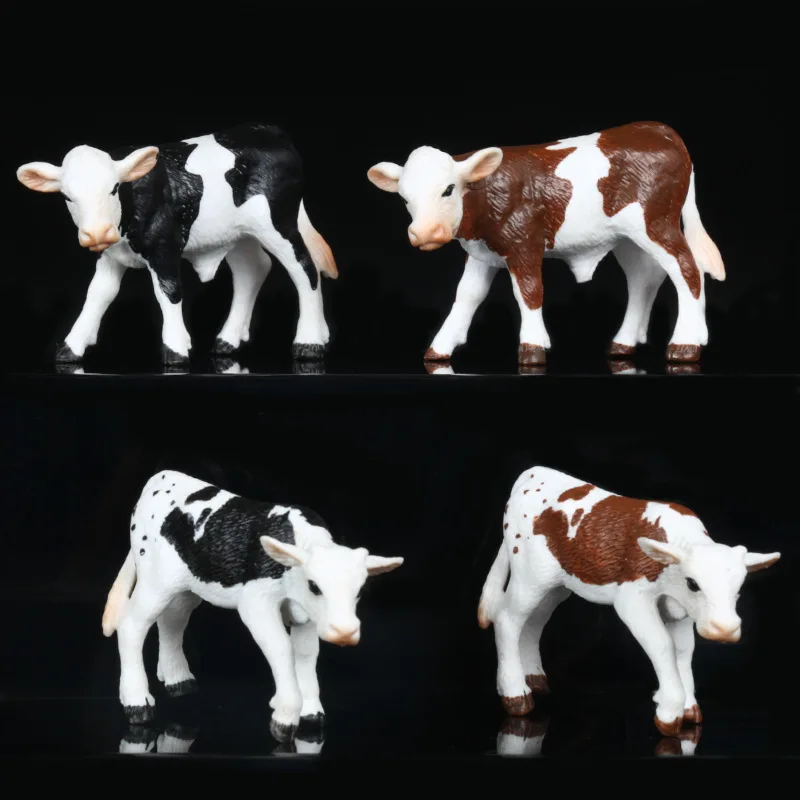 Имитация животных, молочная корова, модель, твердая эмуляция, экшн-фигурка, обучающая, обучающая, детские игрушки для мальчиков, Holstein, корова, желтая корова