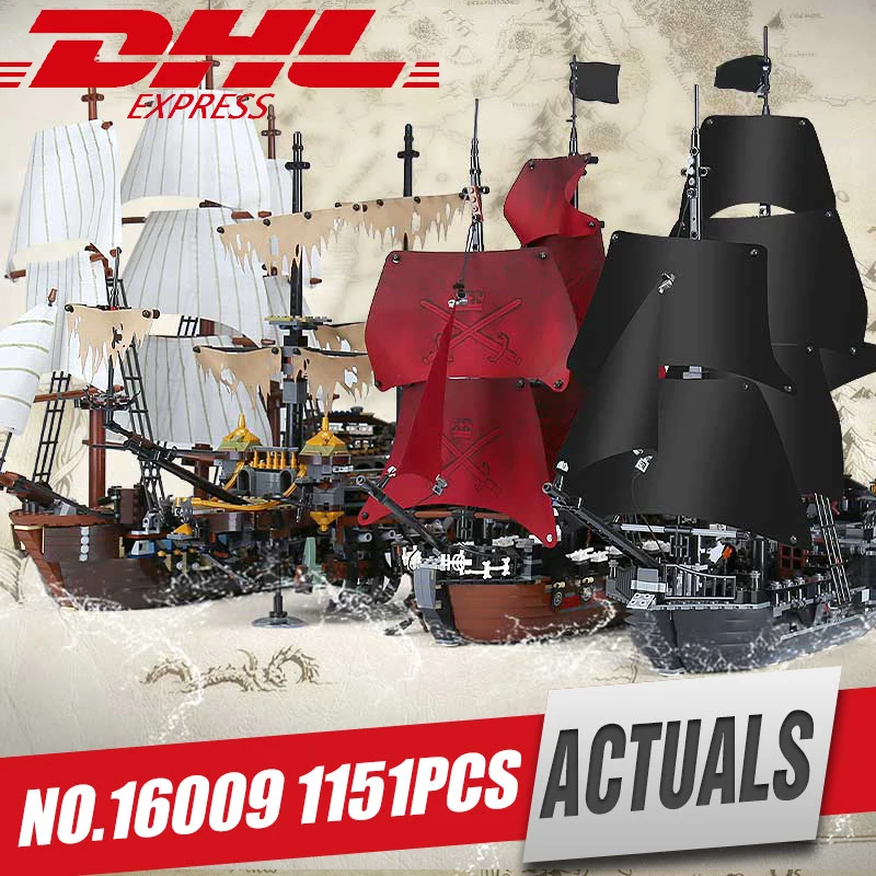 

Lepin pirates of the caribbean 16006 16009 Black Pearl ship 16016 22001 LegoINGlys 4195 70618 model building kits blocks