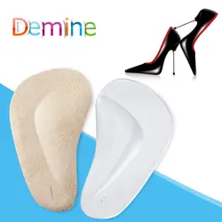 2 пары гель Арка Поддержка Полустельки для Для женщин плоскостопие высокое стельки для обуви на каблуках колодки противоударный толстые