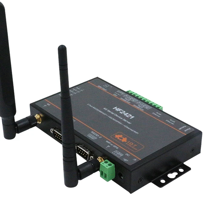 2Port 4G Serial Device Server RS232 RS485 RS422 Go to Wifi Via 4G/3G/GPRS Serial Server