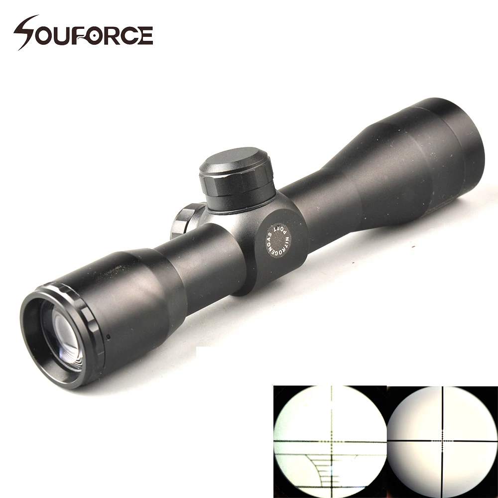 

OD32mm Tactical 4X32 Compact Scope Reticle Hunting Riflescopes with Cross-Hair Reticle Fits 20 mm Rail Mount