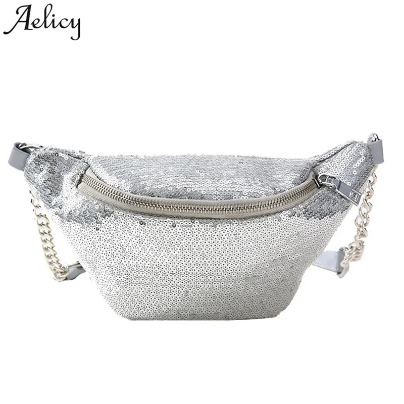 Aelicy, Женская нагрудная сумка, модная, с блестками, кожаная, для девушек, сумка через плечо, женская сумка, Прямая поставка