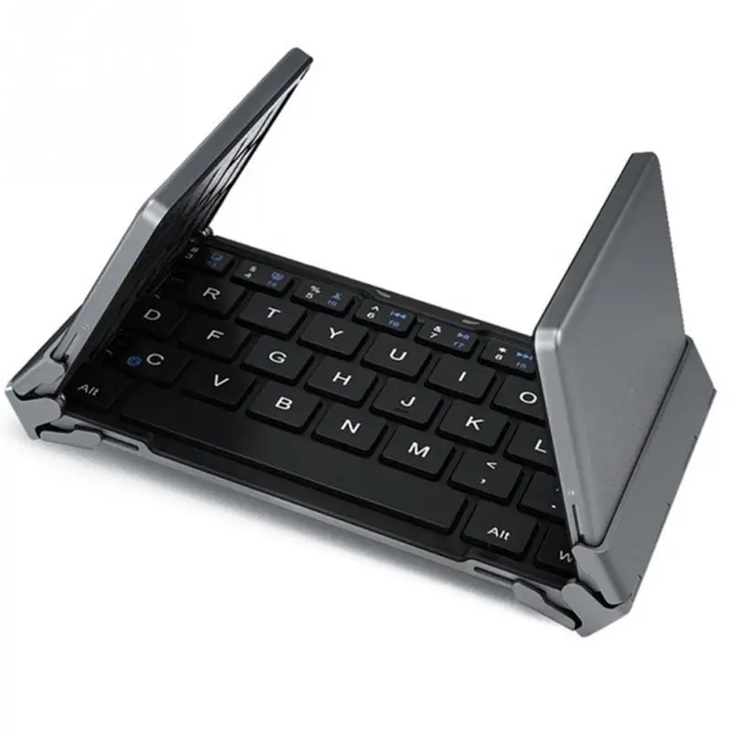 

Fashion Cool Portable Folding Keyboard Aluminum Bluetooth Foldable Universal Wireless Travel Keypad for iphone ipad PC tablet
