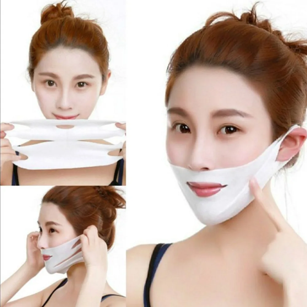 

1pcs Women Wrinkle 4D Double V Face Chin Cheek Lift Up Slimming Mask With Anti-wrinkle Cream Face Slimming Massage Care Tool