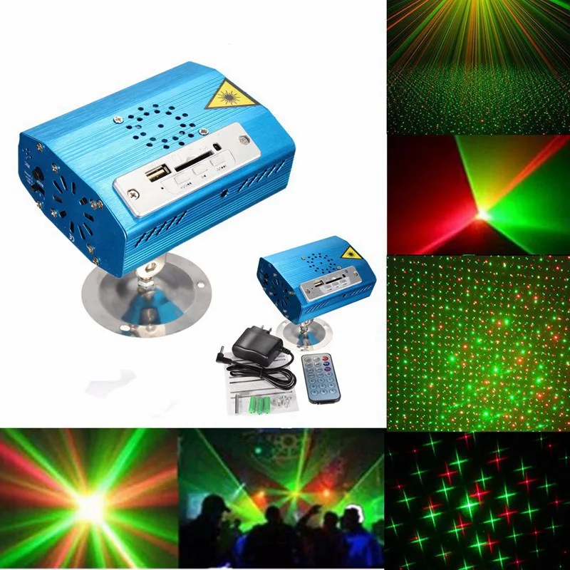

Mini Bluetooth LED Stage Light Laser Stage Lighting Effect USB SD Projector Disco Party DJ Club New Year Decor Lights