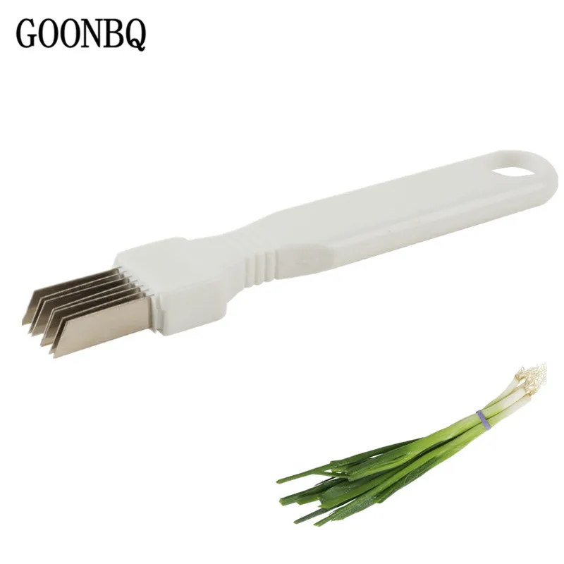GOONBQ 1 шт. резак для лука из нержавеющей стали слайсер зеленого резки чеснока