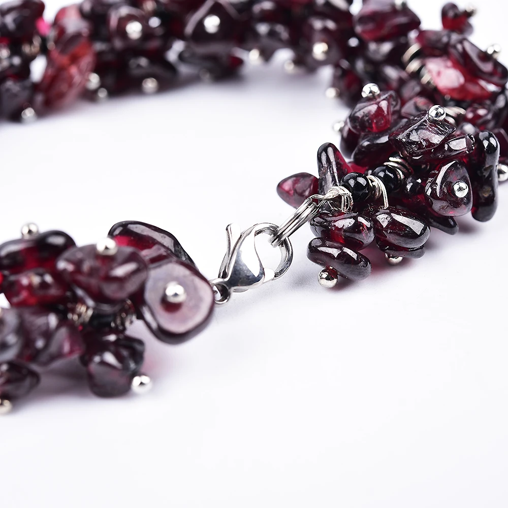 Asingeloo Irregular Garnet Johnstonotite Beads Handmade Bracelets Gift for Women Summer Hot Sale