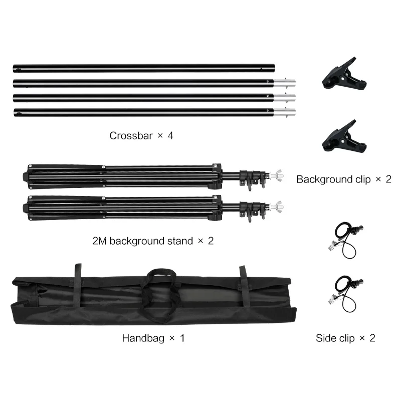  2.6x3M/8.5x10ft Photo Video Studio Backdrop Background Stand Adjustable Telescopic Background Suppo