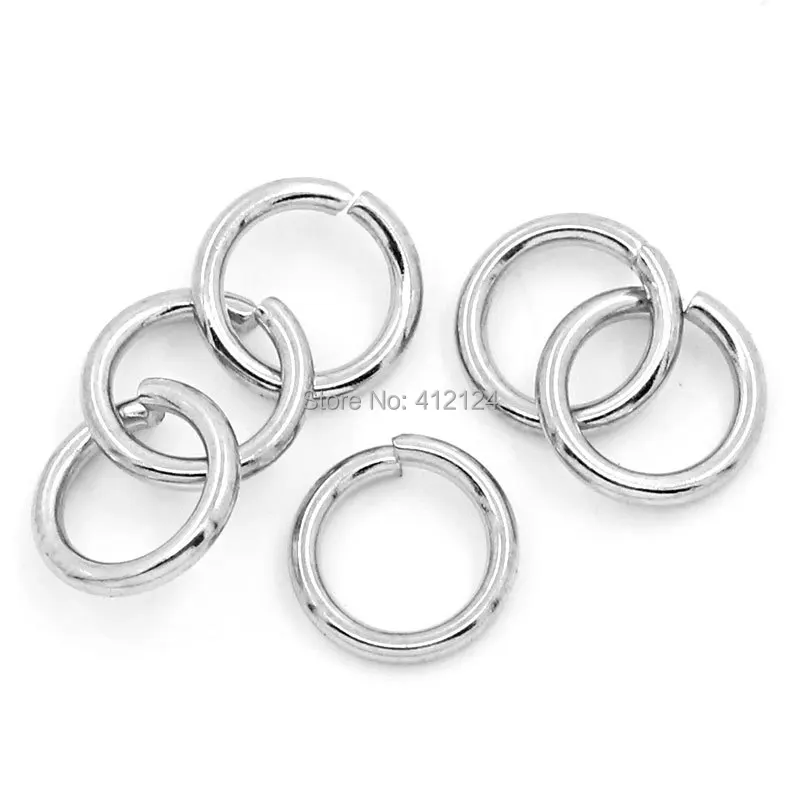 

10000Pcs Stainless Steel Open Jump Rings Round Silver Tone 8mm(3/8")