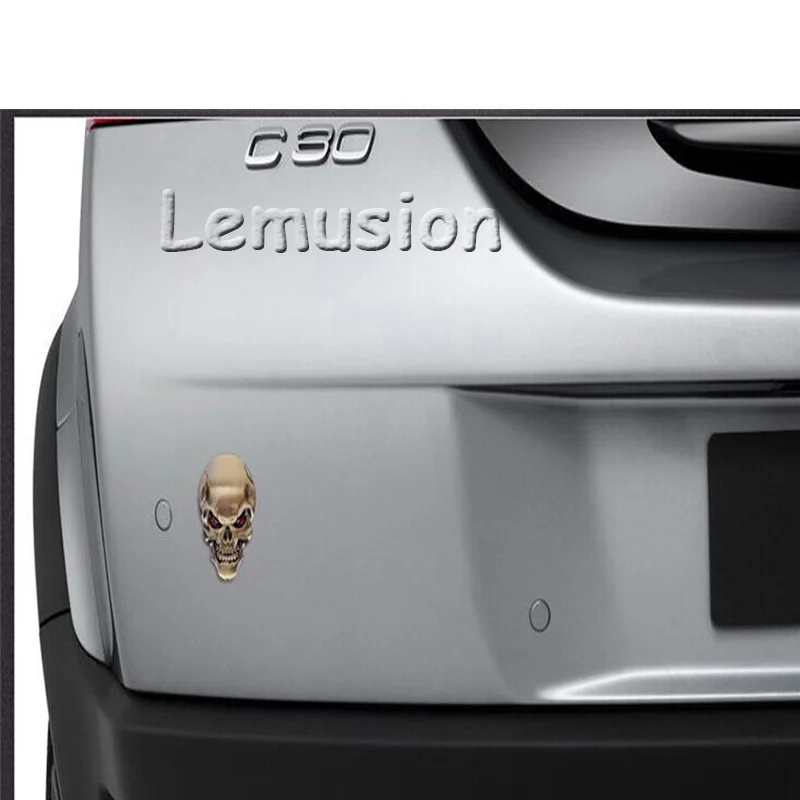 1X Автомобильный Стайлинг металлический стикер черепа для Renault Duster Laguna Megane 2 3 Logan
