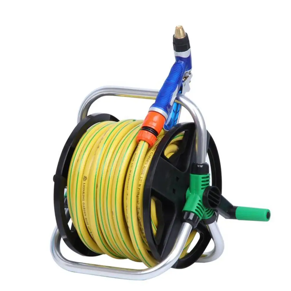 Portable Free Standing Hose Pipe Reel Holder Garden Cart Water Hose Pipe Reel Holder Garden
