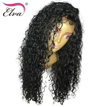 Elva Hair 250% Density Lace Front Human Hair Wigs For Black Women Pre Plucked Natural Hairline Brazilian Remy Hair Curly Wigs