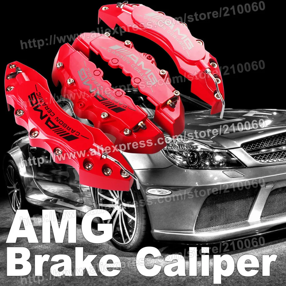 4pcs Free Shipping Red For Amg Style Universal Disc Brake Caliper Covers Front And Rear Callipers Accessories Shipping Europe Caliper Micrometercaliper Mitutoyo Aliexpress