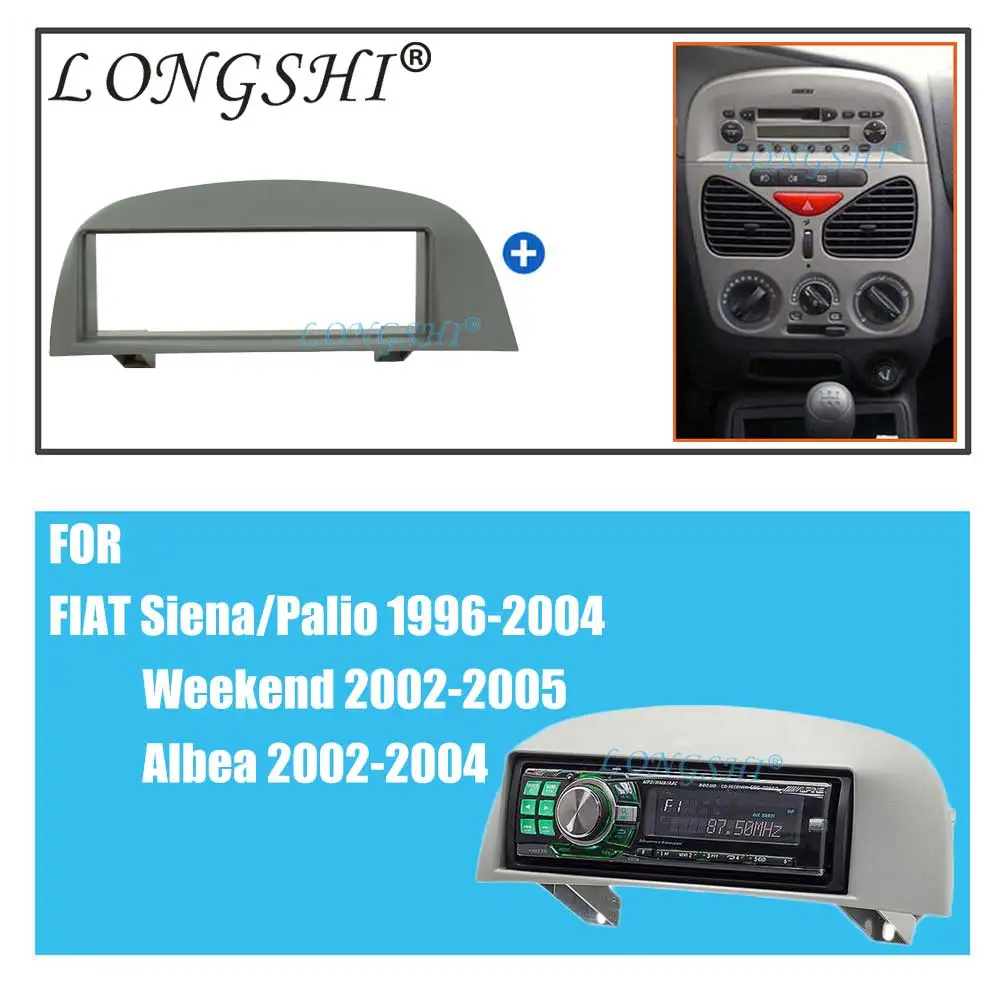 1 DIN автомобильный радиоприемник для FIAT Siena Palio 1996-2004 Albea 2002-2004 Weekend 2002 набор для отделки приборной панели с окруженной рамкой