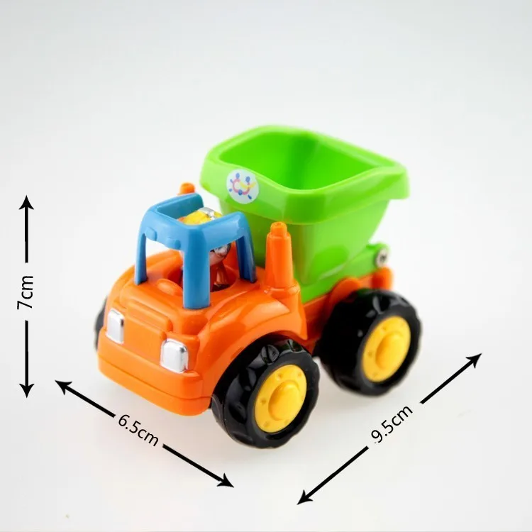 Новинка, 4 шт., прочный высококачественный набор игрушек, игрушечный грузовик, трактор, прицеп, миксер для маленьких мальчиков, детский подарок, грузовик, инерционный, инженерный автомобиль, кукла