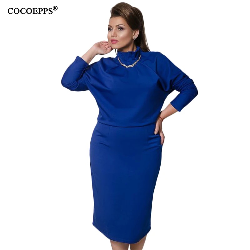 Koop Vrouwen grote maten warm jurken vestidos verano 2017 rechte vrouwelijke jurken winter herfst Grote plus Maten 5xl 6xl feestjurken