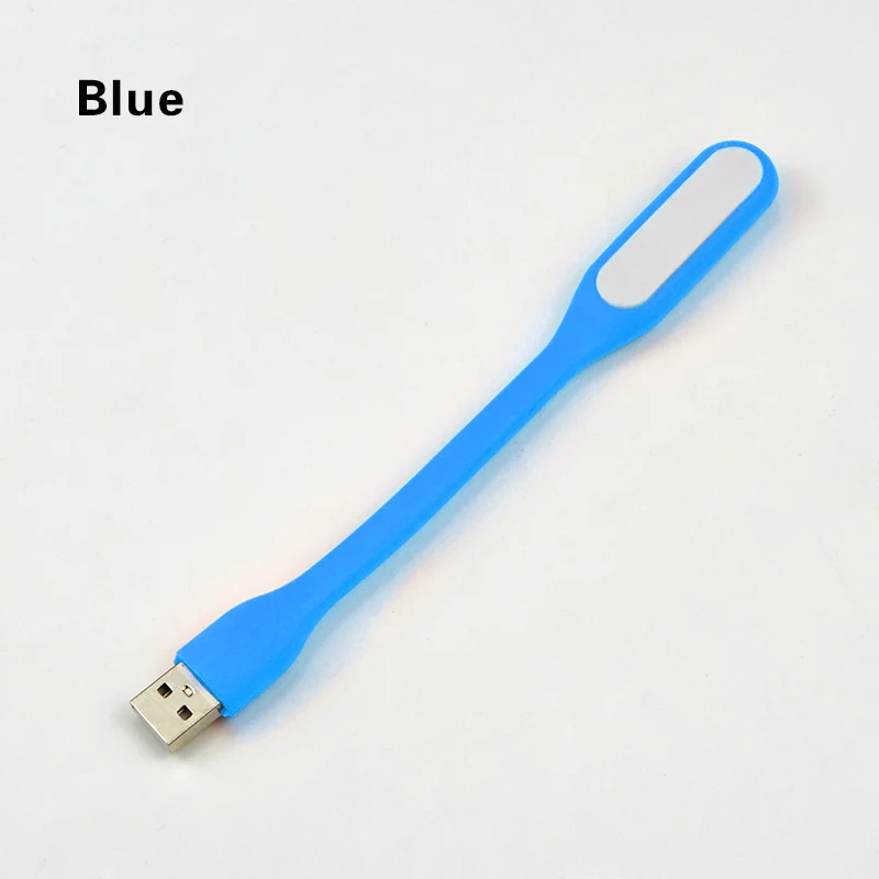 Светодиодный USB светильник для чтения, книжный светильник, гибкая лампа для ухода за глазами, яркие настольные лампы, мини USB светодиодный светильник для ПК и ноутбука, внешний аккумулятор - Цвет: Mini USB Blue