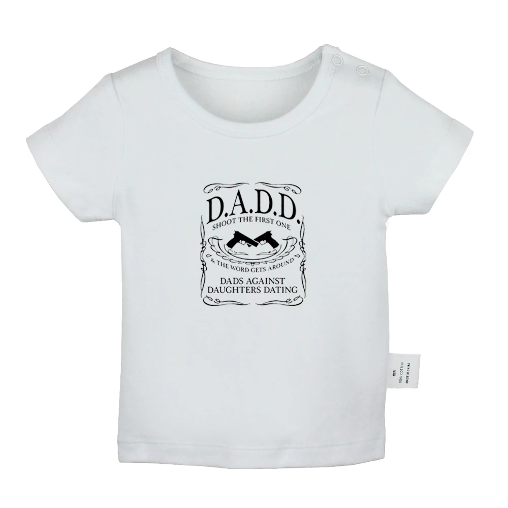 ifBabyYW294D Номер №01 № 99 пара DADD стрелять первым, кто слово для новорожденных, футболки для малышей, детей ясельного возраста Графический с коротким рукавом футболки - Цвет: ifBabyYW294D