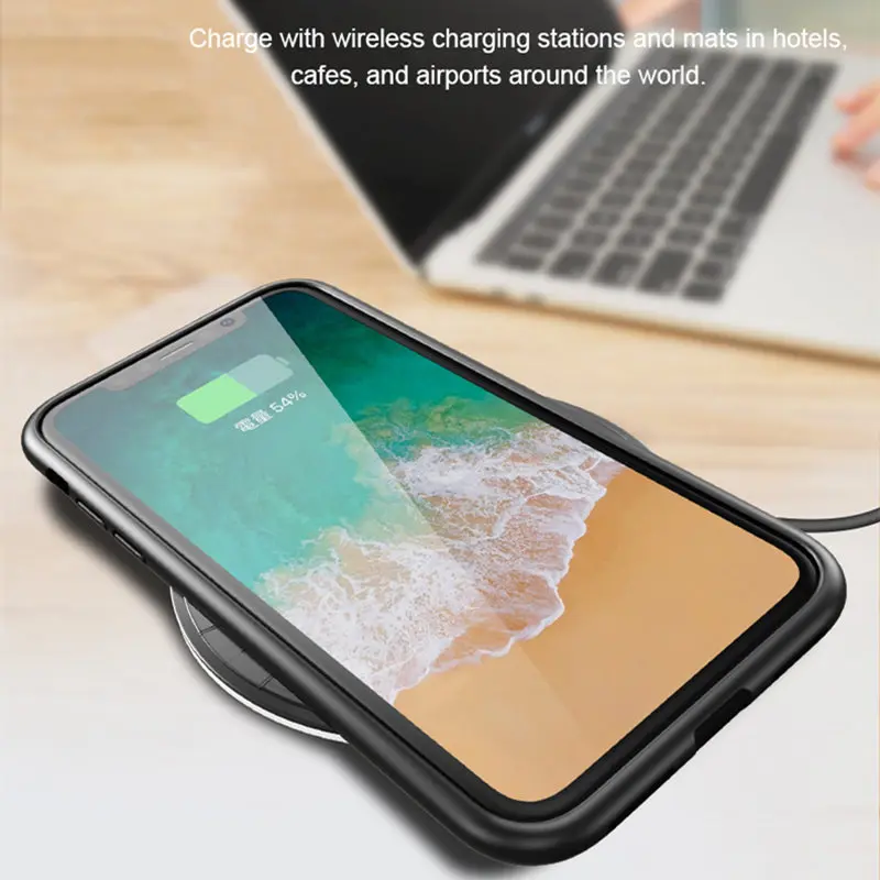 Magnetic Adsorption Case For iPhone X XS XMAX Anti-knock Tempered Glass Phone Cover For iPhone X Case Metal Frame Full Protector