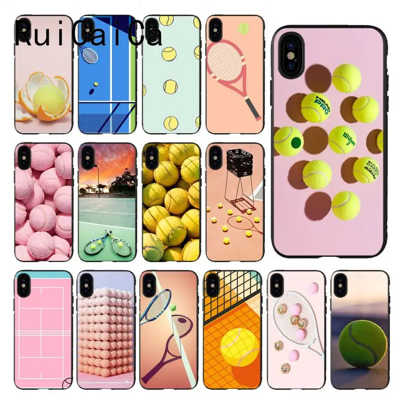 RuiCaiCa tennis ball Custom Photo Soft Phone Case for iPhone 5 5Sx 6 7 7plus 8 8Plus X XS MAX XR 10 | Мобильные телефоны и