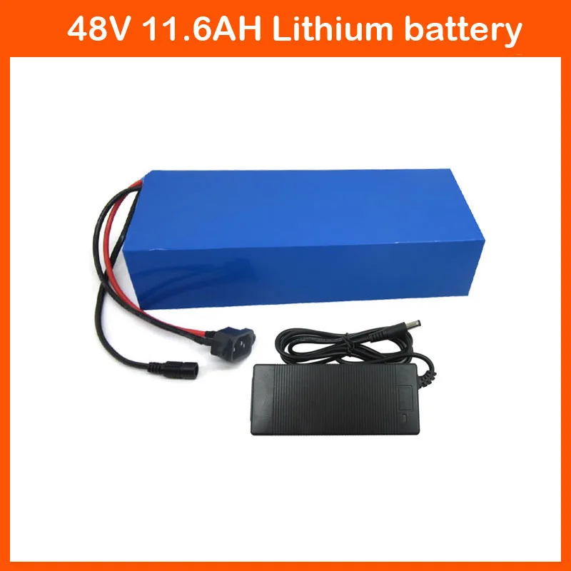 

Free shipping 48V 11.6AH Electric Bicycle battery 750W 48V Lithium ion Battery Use Panasonic NCR18650PF Cell with 2A charger