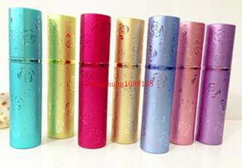 

100PCS Embossed Metal Bottle Aluminum Spray Bottle 12ml Perfume Bottle