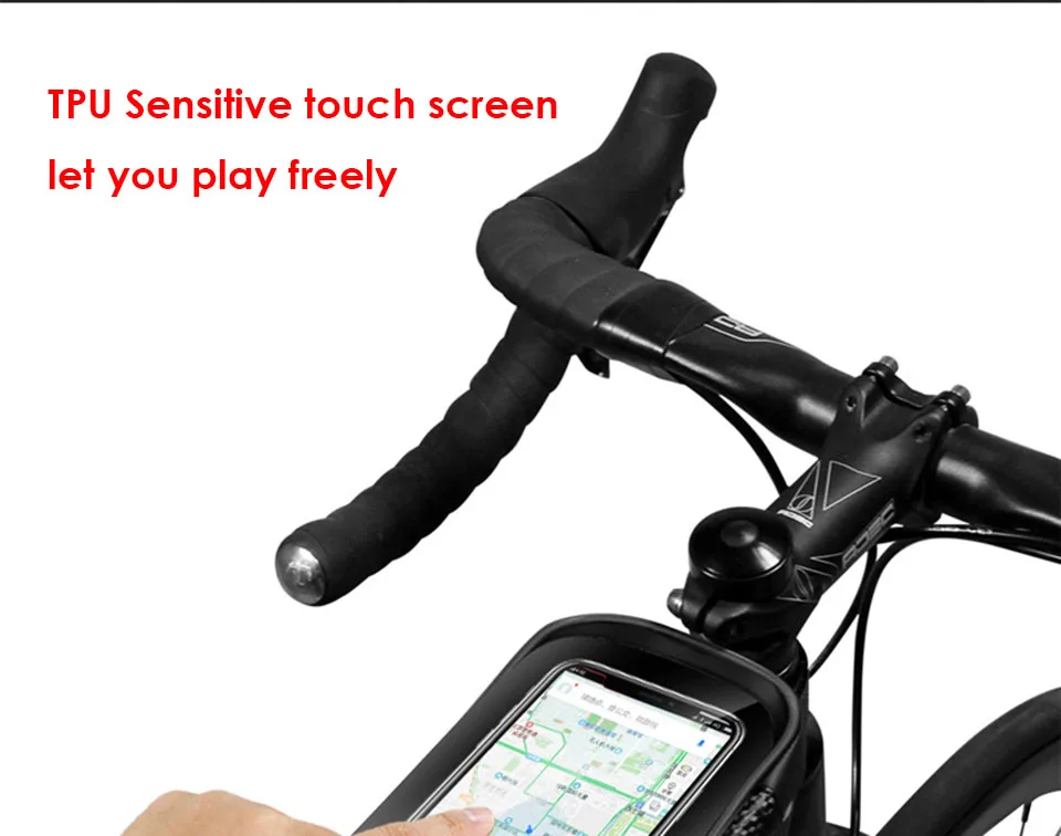 YPAY велосипедная сумка 6,2 дюймов MTB держатель для телефона универсальный непромокаемый Водонепроницаемый MTB Передняя сумка держатель мобильного телефона для iPhone X samsung S9