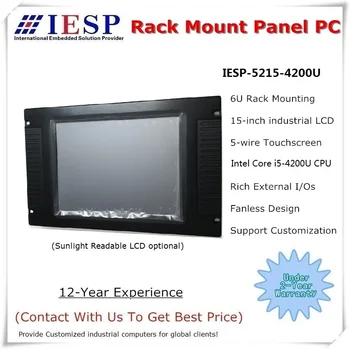 

15 inch Rack Mount Panel PC, Core i5-4200U CPU/4GB RAM/500GB HDD, Inudstrial touch panel pc, 15 inch HMI