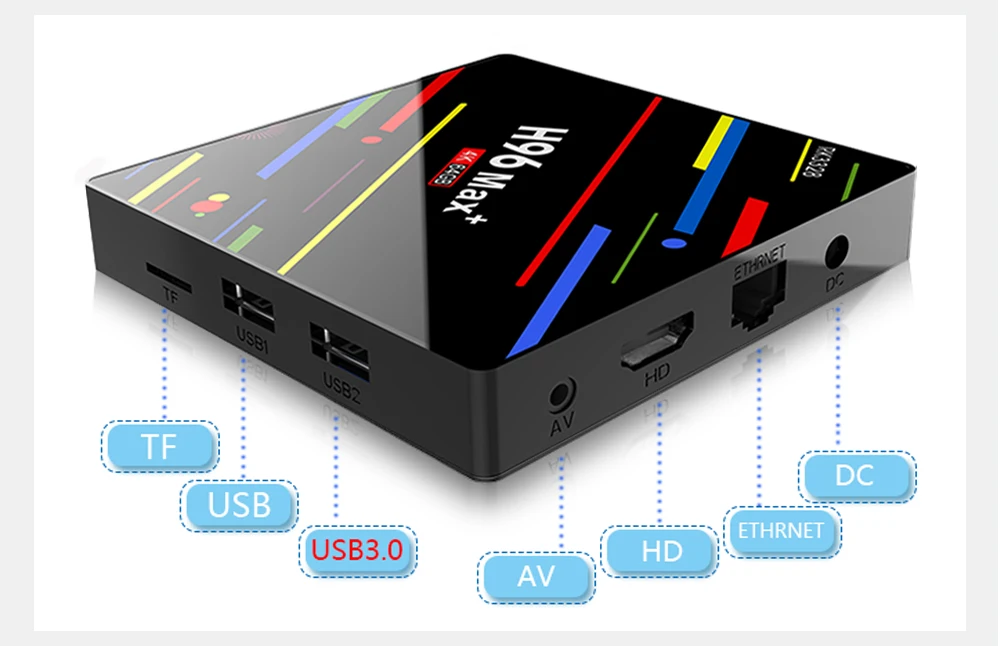 H96 Max Plus tv Box 2,4G/5G Wifi Android 9,0 RK3328 четырехъядерный BT 4,0 Google Play Smart tv USB3.0 H.265 4K Youtube Netflix