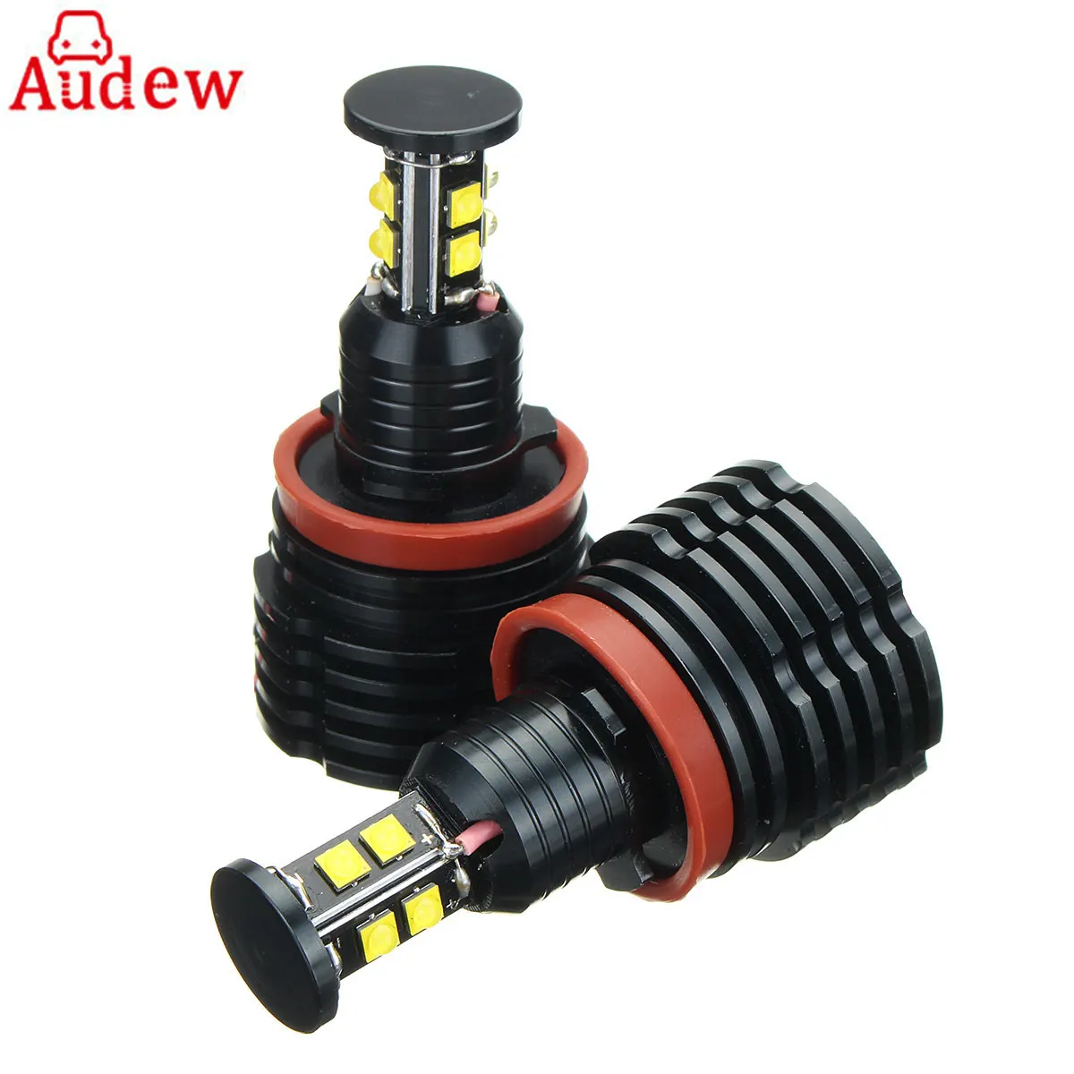 

1Pair Angle Eye LED H8 Headlight Canbus No Error 80W Headlight Bulbs For BMW E90 E92 E93 X5