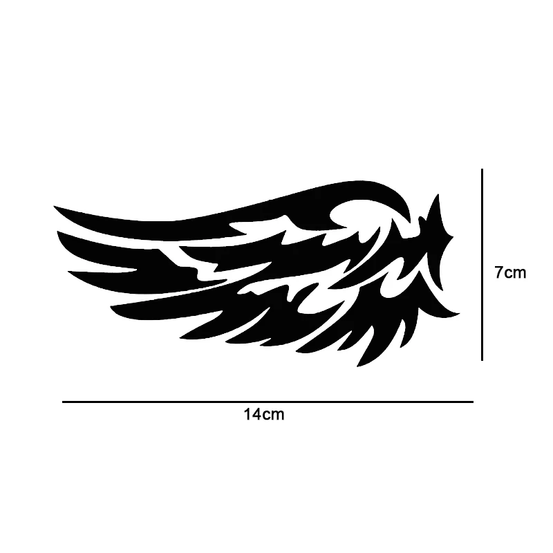 Car Sticker 3D 147cm Guardian Angel Wings Lovely Reflective Warning Sign Funny Car Decal Stickers Vinyl Laser Car Styling (6)