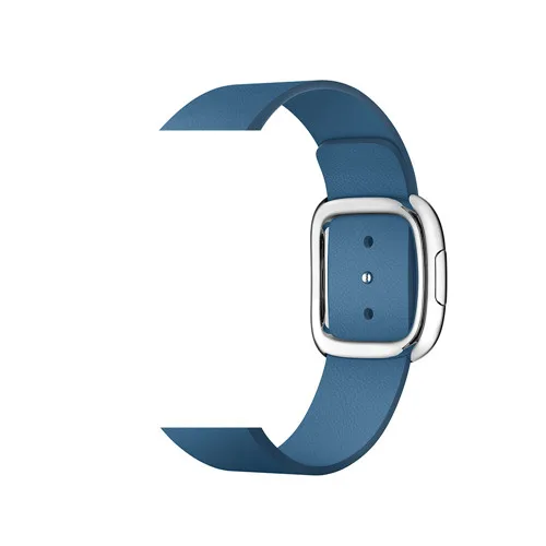 Кожаный ремешок для Apple Watch 4 5 ремешок 44 мм/40 мм iwatch 3 ремешок 42 мм/38 мм correa Современный браслет ремень аксессуары для часов 4 3 2 1 5 - Цвет ремешка: Cape Cod Blue