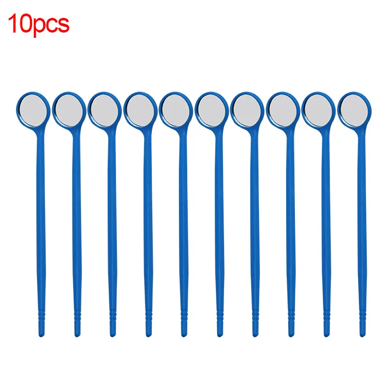 10 шт. стоматологическое оборудование прочный стоматологический рот зеркало отражатель Odontoscope нержавеющая сталь стоматологический рот Mirro - Цвет: Синий