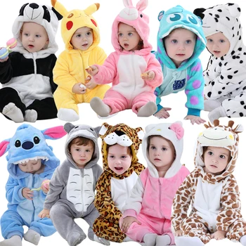 

Winter Baby Clothes Panda Stitch Romper Boy Costume Newborn Romper For Bebes Clothing Kids Girl Jumpsuit Toddler Infant Sleepers