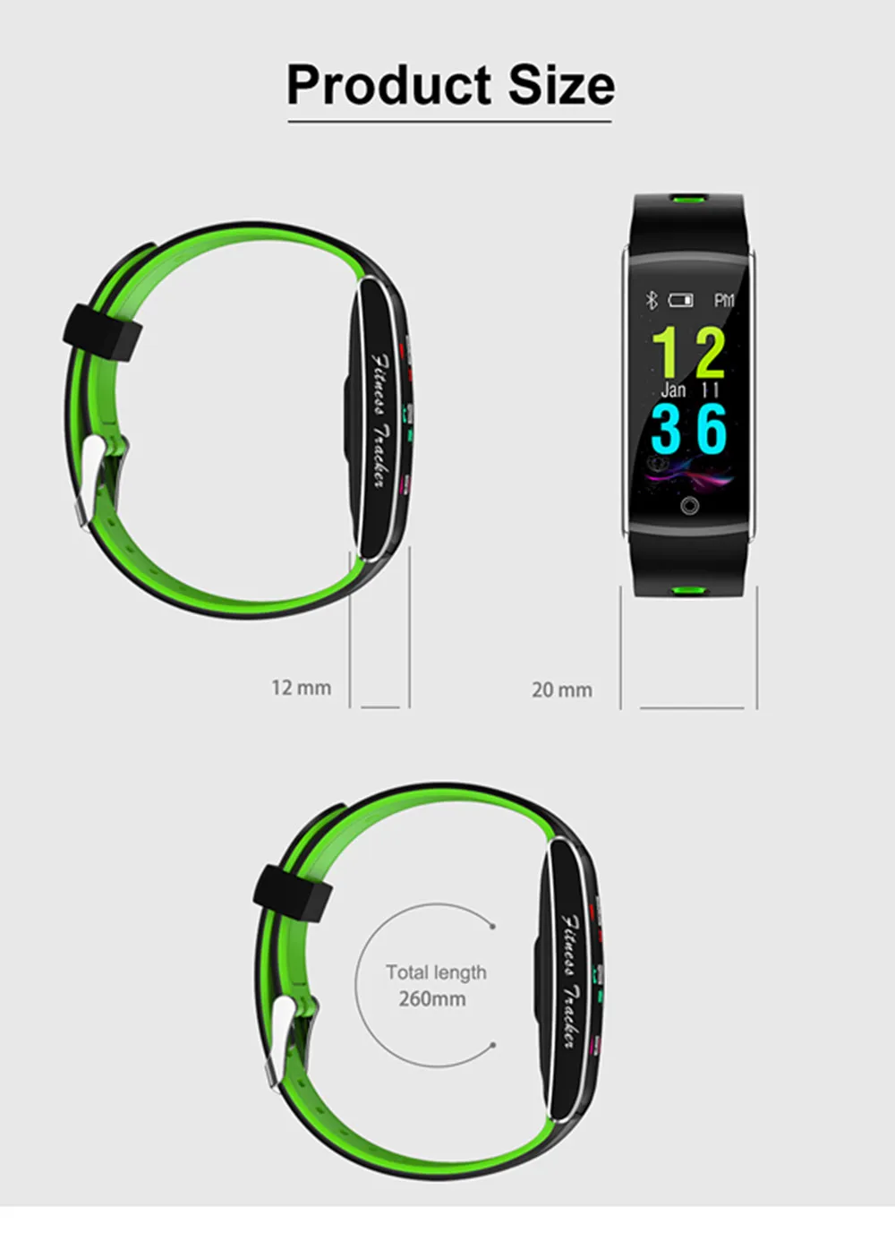 Greentiger F10 умный Браслет IP67 Водонепроницаемый фитнес-трекер умный Браслет пульт дистанционного управления смарт-браслет для Android iOS телефона