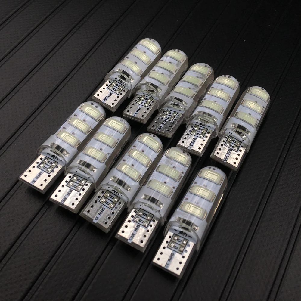 T10 W5W 6 SMD 5730 автомобильная светодиодная силиконовая лампа силикагель