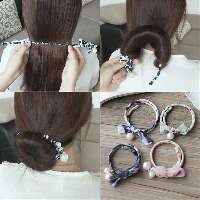 

Women's hair accessories pearl ring magic hairpin hair accessories DIY girl lazy tie hair artifact headband hair tools