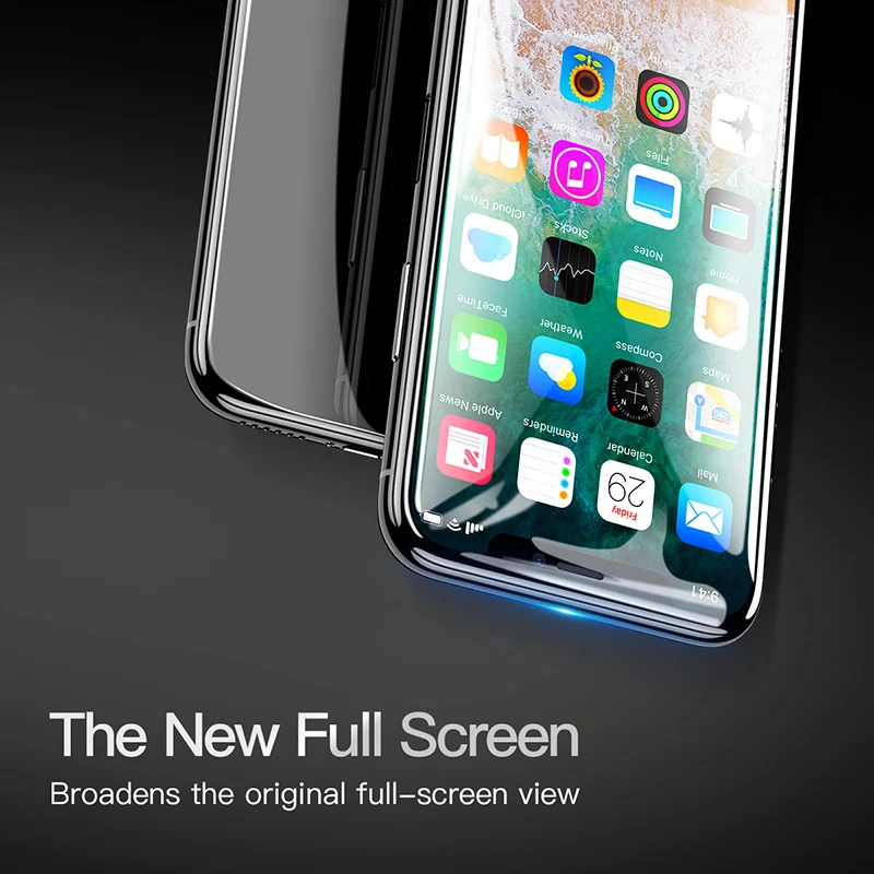 RONICAN 03mm Screen Protector Gehärtetem Glas Für iPhone XS Weiche Kante 3D Volle Abdeckung Schutz