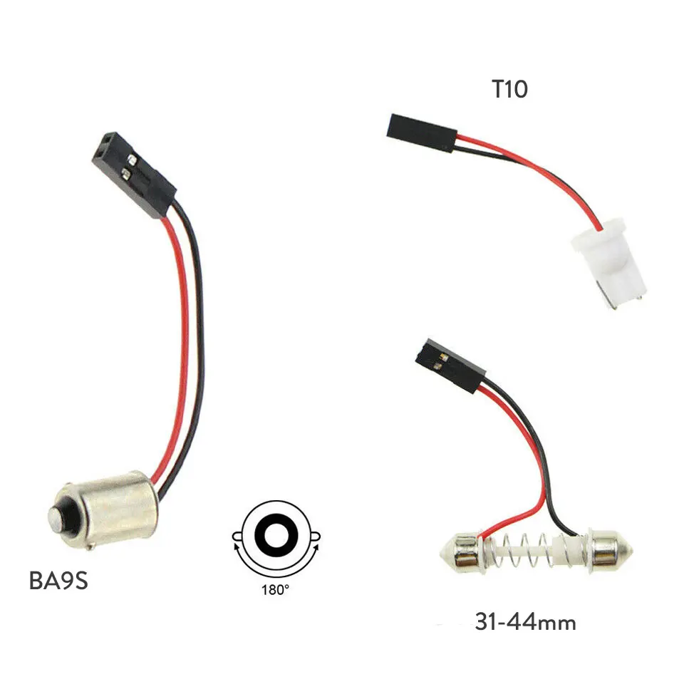 T10 COB 16 24 36 48 чипов W5W C5W Festoon BA9S 3 адаптера Светодиодная панель для автомобиля