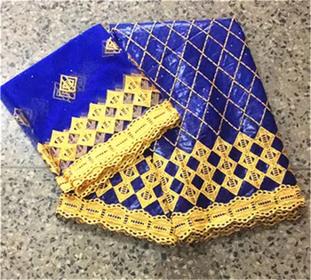 

African lace fabric royal blue guinea brocade fabric latest bazin riche gerzner 2019 nouveau french net lace fabric 5+2yards/lot