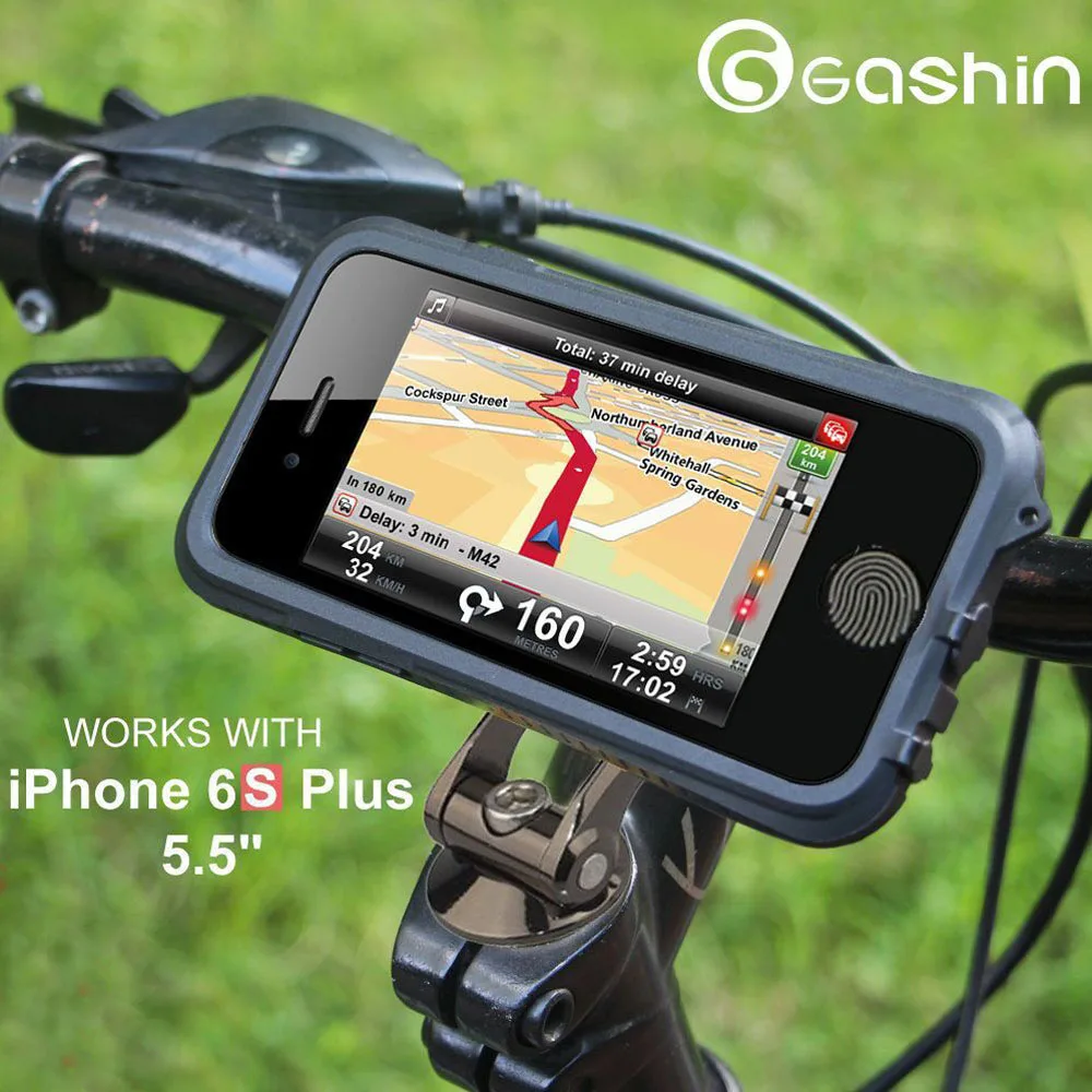 GASHIN New 5.5 in 360 Rotating Bicycle phone holder Waterproof Bike