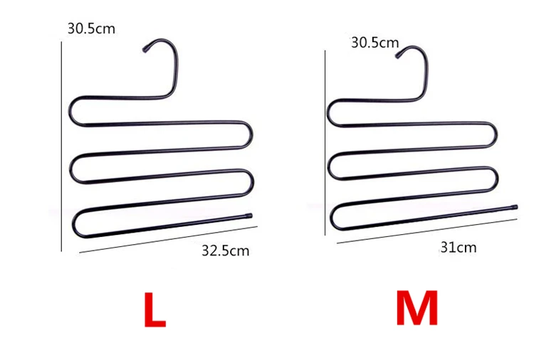 Многофункциональный s-образный степлер 5 слоев Штаны вешалка галстук стойки для пояса держатель стеллаж для хранения/брюки для мужчин мужские Органайзер Экономия пространства