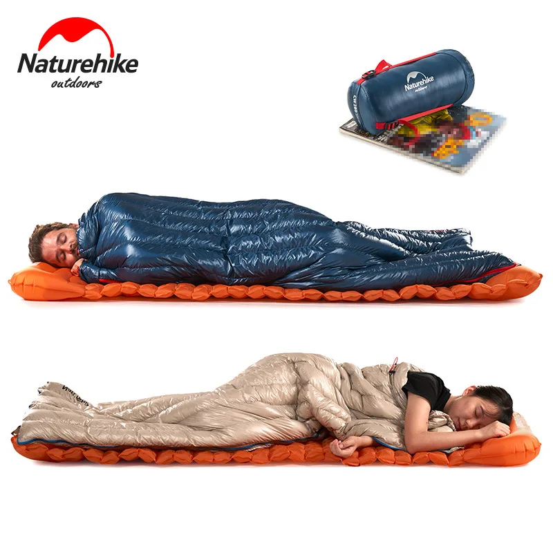 Naturehike открытый Urltra светильник 95% гусиный пух конверт спальный мешок 570 г 190*72 см