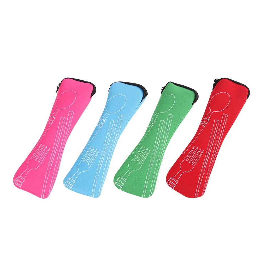 

Portable Travel Tableware Bag Travel Packing Organizer For Tableware Picnic Fork Spoon Chopsticks Tool Kit Camping Cloth Bag