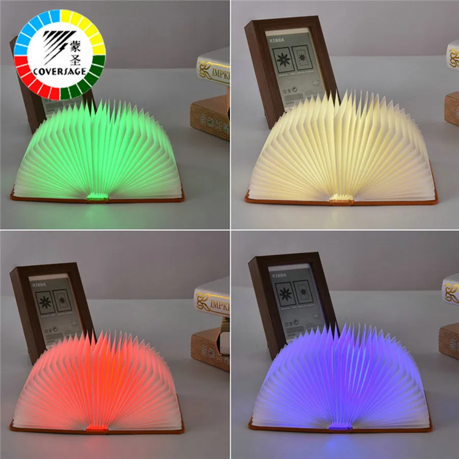 

Coversage Novel Night Light 2 Pcs Four Colors Children Kids Baby Magical Light Led Book Table Lamp Night Lamps Sleeping Lighting