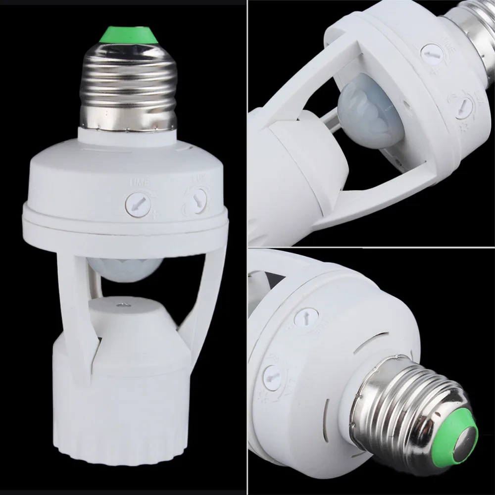  ICOCO 1pc 360 Degree PIR IR Infrared Body Induction Motion Sensor Switch Base for E27 Plug LED Bulb - 32871454433