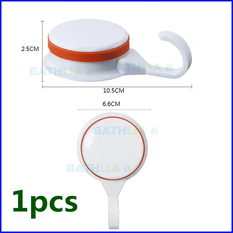 Хромированные всасывающие крючки для полотенец, крепкая пластиковая клейкая настенная вешалка, вакуумный всасывающий крючок для халата - Цвет: 018-White