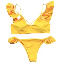 JAYCOSIN, женский сексуальный комплект с бюстгальтером и оборками, пуш-ап, мягкий s купальник, купальный костюм, m15